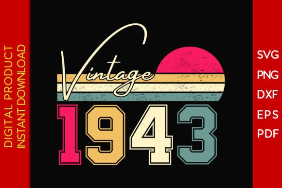 Download Vintage Classic Born in 1943 Birthday - Classic Collection